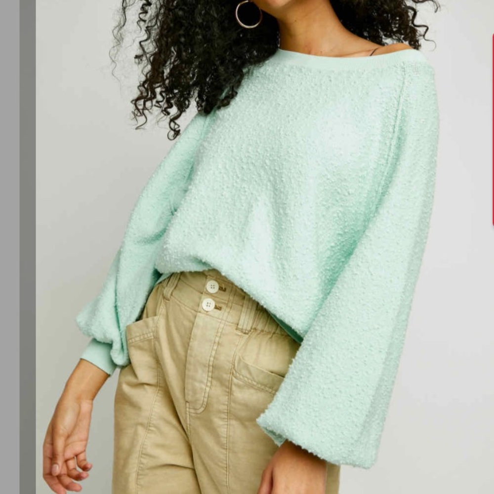 Free People “Found My Friend Pullover” in Ocean Lily 
Size small